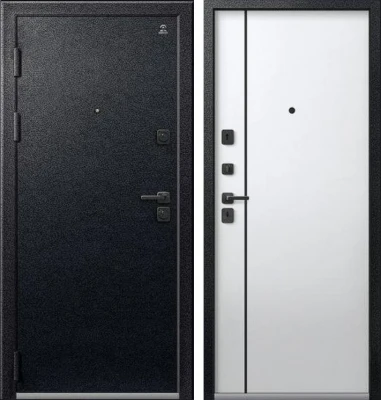 Дверь C-106 Черный Муар - белый